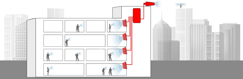 Amplificazione del segnale in un grande edificio